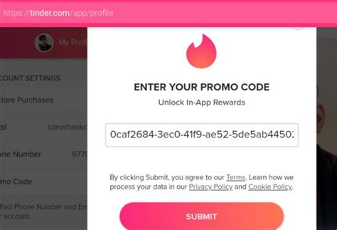 tinder promo codes